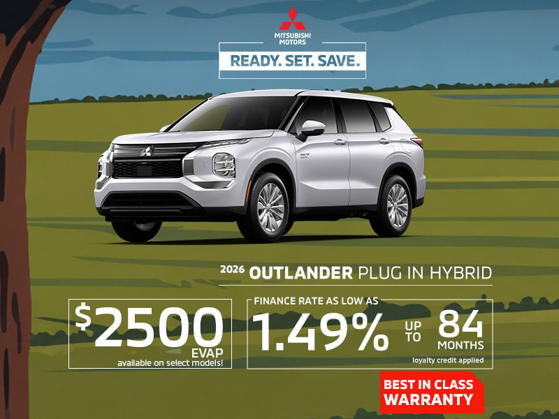 2026 Mitsubishi Outlander Plug-In Hybrid — All trims vehicle special