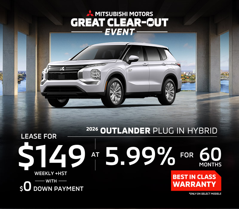 2026 Mitsubishi Outlander Plug-In Hybrid — All trims vehicle special
