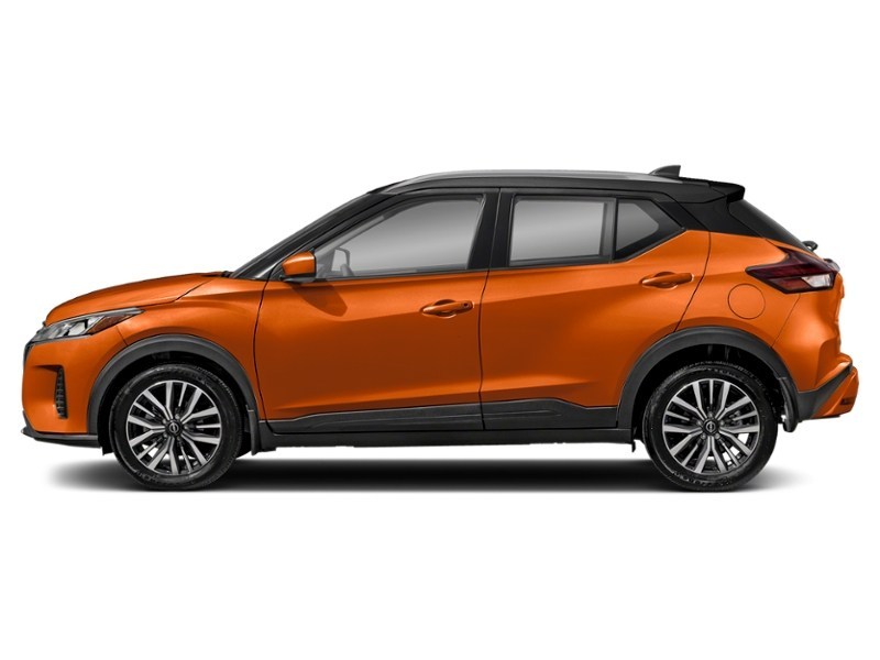 Monarch Orange Metallic/Super Black 2024 Nissan Kicks SV FWD exterior